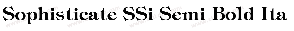 Sophisticate SSi Semi Bold Italic字体转换